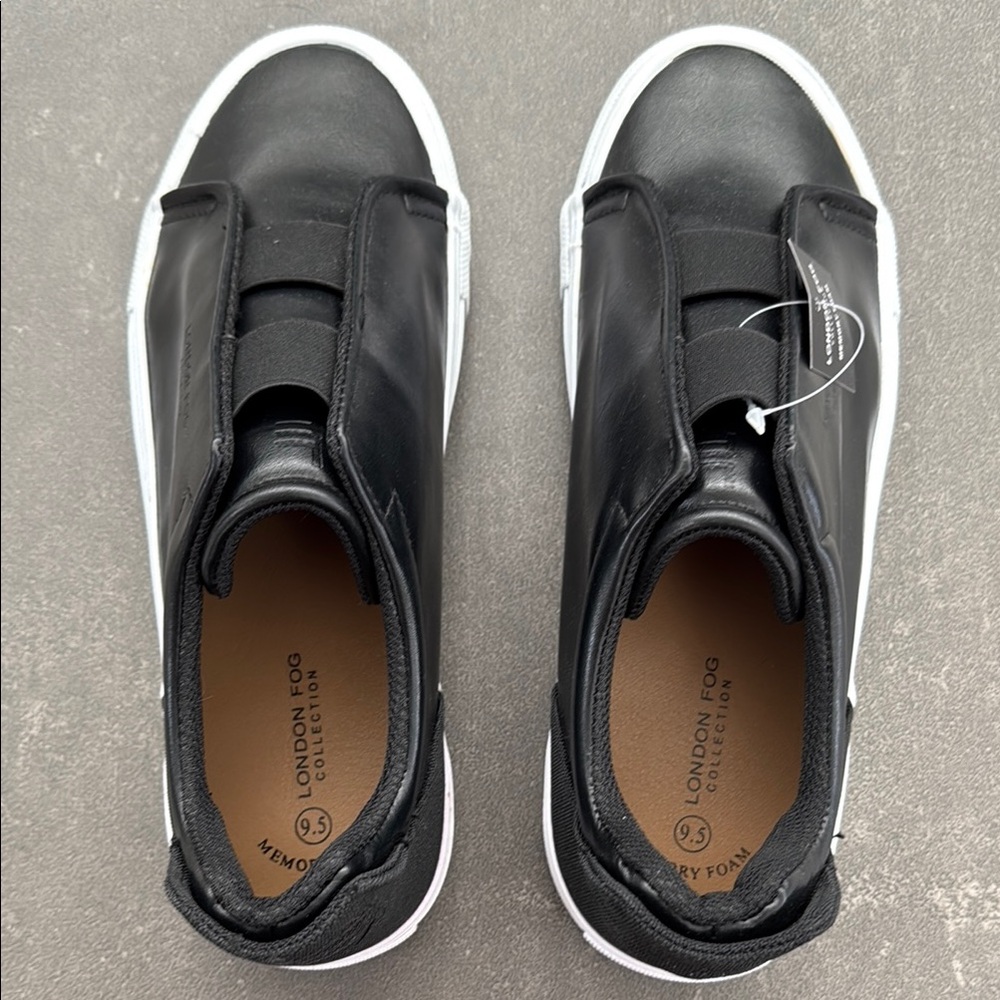 London Fog Black and White Sneakers - slip on. BNIB.